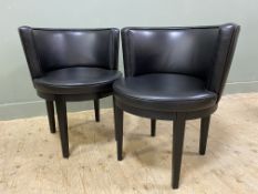A pair of contemporary tub-style dining/ side chairs, by Sofa.com model Margaux, with curved back