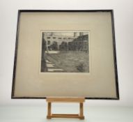 Sydney William Carline (1888-1929), The Oxford Lawn, etching, signed in pencil bellow, in glazed