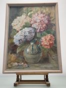 Caleb Keene (Canadian 1862-1954), Flowering Hydrangeas Study, watercolour, signed bottom right, in a