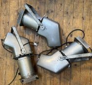 A set of three Strand Electric theatre stage lights, untested (l. 56cm) (3)