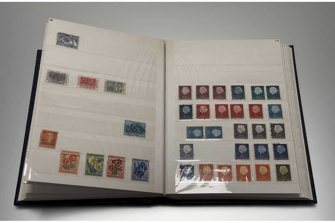 A set of three albums containing a collection of the Netherlands (Holland) Stamps, the older album - Image 10 of 13