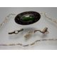 A yellow and white metal flat link chain necklace with lobster claw fastening: l. x 24cm, an - Image 3 of 3