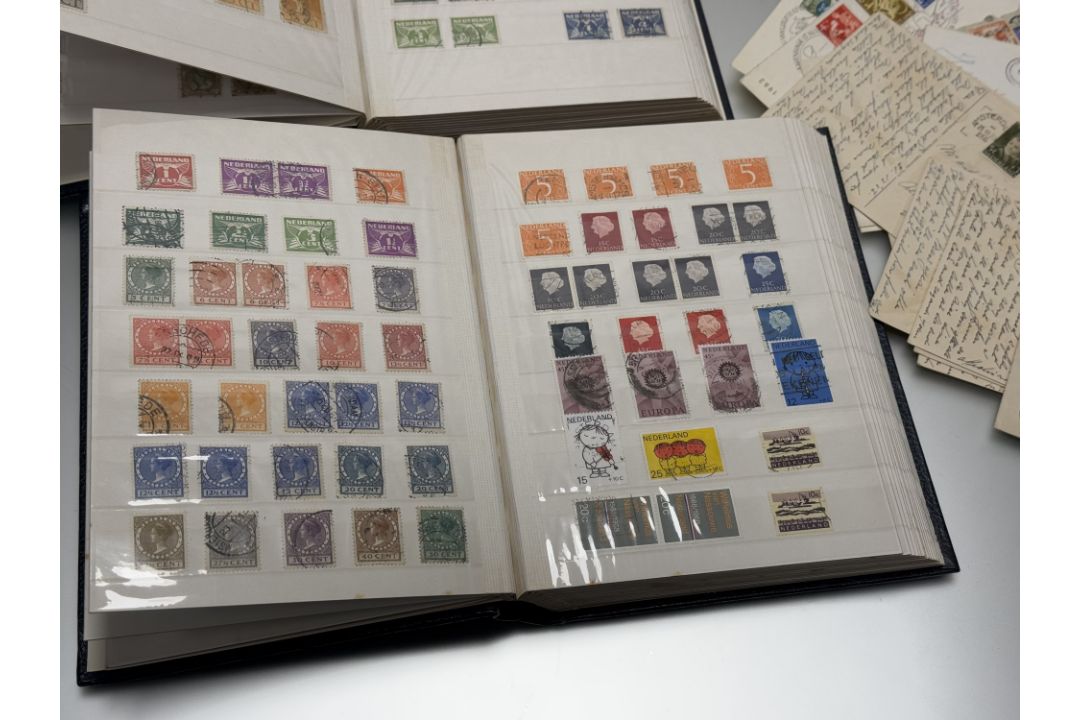 A set of three albums containing a collection of the Netherlands (Holland) Stamps, the older album - Image 2 of 13