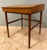 A mid-century Danish teak desk, by Finn Juhl Model NV-40, three stationary drawers to top with