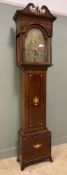 An Edwardian inlaid mahogany long-case clock, by James Rofs of Glasgow, with broken swan neck