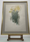 Molly Lamb Bobak (Canadian 1922-2014), Daffodils, 46/250 coloured lithograph, signed pencil bottom
