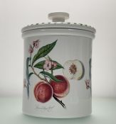 A Portmeirion Pomona, Grimwoods Royal George pattern bread bin, marked verso. (h-36cm)
