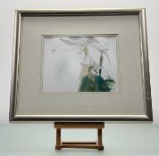 Moira Maitland (Scottish 1936-2004), Winter Lily, watercolour crayon / pencil, signed pencil and