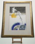 Moira Maitland (Scottish 1936-2004), Stemmed Flower Study, watercolour crayon/ pencil, signed and