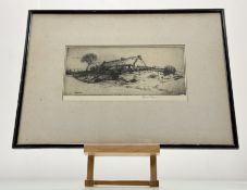 James Brown Gibson (British 1880-1961), The Croft, etching, signed pencil bottom right, paper