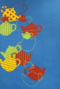 A Contemporary Modern Study of Teapots, acrylic on board. (120cmx84cm)