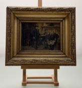 Fred R Burke, The Church Collection, oil canvas, signed and dated 1900 bottom left, inscribed verso,