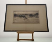 James Cadzow (Scottish 1881-1941), Mill on the North.., etching, signed and titled in pencil bellow,