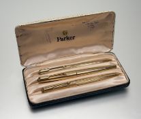 Parker 61, Insignia trio fountain pen, ballpoint and pencil, in original box