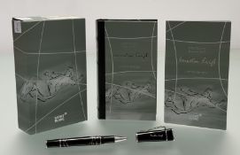 A Montblanc limited edition Jonathan Swift ballpoint pen, in original slip cover and presentation