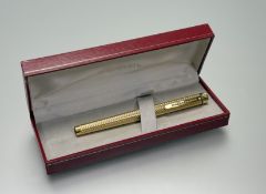 A vintage gold plated Sheaffer Targa fountain pen, boxed