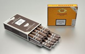 Two boxes of Cuban cigars: Partagas, 25 chicos (unopened); and Guantanamera, 10 Cristales (