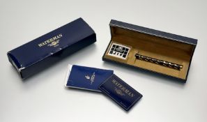 A Waterman Lady Patricia fountain pen (late 1980s) with 18k gold nib, in original box, receipt etc.,