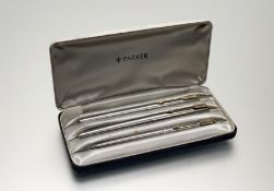Parker 61, Flighter Deluxe trio fountain pen, ballpoint and pencil, in original box
