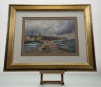 George Trevor (Irish Mid-20thc),St Andrews Coastal scene, watercolour, signed bottom left in a
