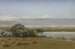 A 20thc School, The Dee from Heswall, oil on canvas, monogrammed AG and dated 1917, in a gilt
