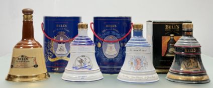 A collection of Four Bells Old Scotch Whisky comprising, an Extra Special Christmas Decanter 1994,