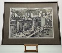 Tom Briggs (Contemporary School), Central District - Hong Kong, limited print, titled, signed and