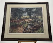 James McIntosh Patrick R.S.A (Scottish 1907-1998), Countryside River Study, limited print, signed