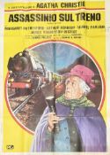 A Vintage 1970's Italian Movie Poster for Assassinio Sul Treno (Murder she said), directed by George