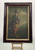 A 19thc Advertisting Print Poster titled The Macnab Sir Henry Raeburn R.A, for Dewar Whiskey, in a