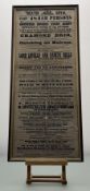 A Vintage Edinburgh Theatre Royal Bill from January 12th 1853, printed by James Brydone, advertising