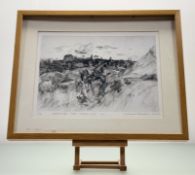 Richard DeMarco CBE (Scottish 1930-), Edinburgh from Arthur's Seat 1962, artist proof print, titled,