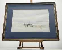 David Graham (Scottish Contemporary), Fisherwives, watercolour, signed pencil bottom left, paper