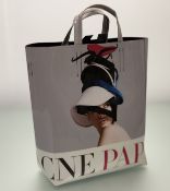 Acne Studios, an Acne Paper bag tote in gloss pvc, two top handles and carry strap (34cm x 27cm x