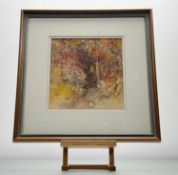 John Bathgate (Scottish 1949-), Autumn Hedge, watercolour, signed bottom left, artist label verso,