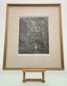 J.S Moody, Millstream, limited print 5/50, signed and titled in pencil bellow, in a glazed frame. (