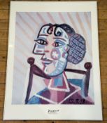 A late 20thc Pablo Picasso, Femme a La Resille 1939, print published by Enormous Art 1998, in a