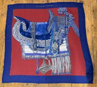 Hermes, a Selle d'Apparat Marocaine large scarf, 65% cashmere, 35% silk (54