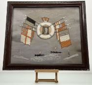 A WW1 Navy Commerative Embroidered silk threads- 