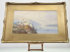 Frank Catano (fl. 1880-1920), On Lake Constance, watercolour, signed bottom left, in an inscribed