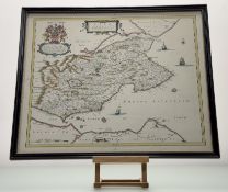 After Joan Blaeu (Duth 1596-1673), Fife vicecomitatvs -The Sherifdome of Fyfe, hand-coloured