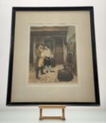 After Meissonier, Thomas Hamilton Crawford (Scottish 1860-1948), The Sign Painter, mezzotint