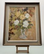 Dryburgh, Flower Still Life, oil on canvas, signed bottom right, framed. (45cmx34cm)