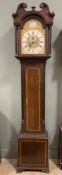 An 18th-century oak and mahogany banded long case clock by John Dalgleish of Edinburgh, broken