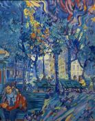 Peter Graham (British 1959-), Rue Viviani, oil on cavnas, signed and dated '90 bottom right, in a