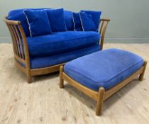 A modern two-seater elm sofa, model 