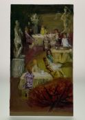 Olivia Irvine (Scottish 1960-), Conversazione, oil on panel, signed and dated 2007 in pencil
