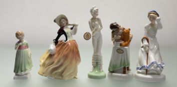 A collection of Royal Doulton figurines comprising, 