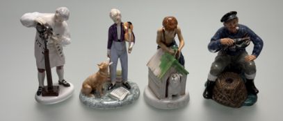 A collection of Royal Doulton Figures comprising, 