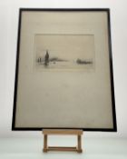 Frank Harding (British 20thc), St Michael's Mount, etching, signed and titled below in pencil, paper